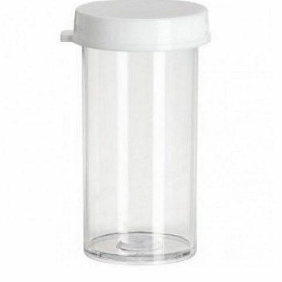 Plastic Snap Cap Vials Pack of 25, 1 oz/7 dram Polystyrene 1" x 2 1/8" - Picture 1 of 1